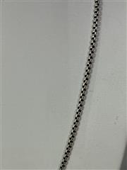 David Yurman Sterling Silver Box Chain Necklace 22